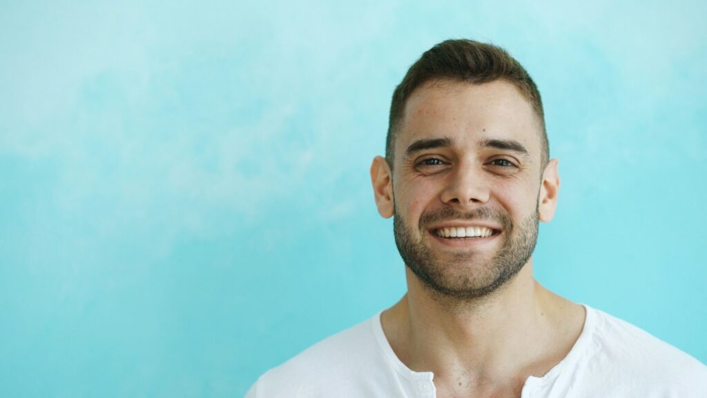 Man with a bright, even smile