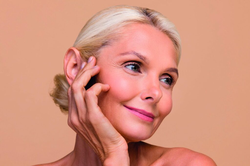 Mature woman with smooth, rejuvenated skin